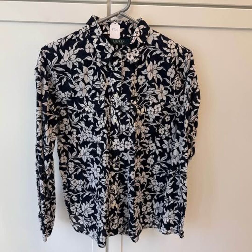 Lauren Ralph Lauren Floral Button-Down Shirt - Size Large